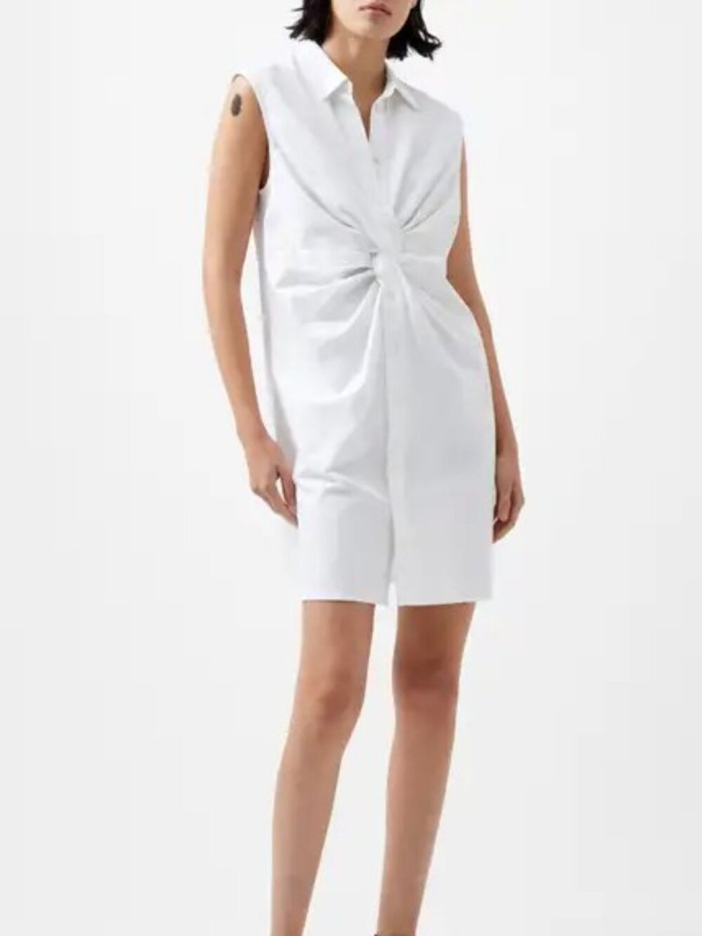 French Connection Aofie Sleeveless twist Shirt Dress